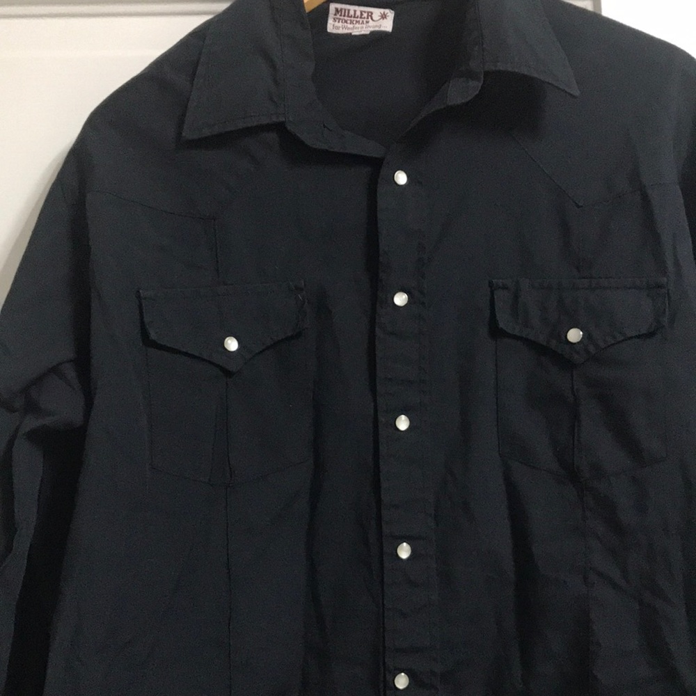 Vintage men’s black western button down